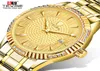 Top Brand Tevise Golden Automatic Men Watches mecânicos