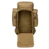 Sacs Outdoor Military combinés sac à dos 70L à grande capacité Multifonction Rifle Rucksack Men Travel Trekking Tactical Assault Knapsack