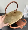 Designer -vävd Tote Straw Bag Summer Versatile Vegetable Basket Handbag Women Axel Beach Bag