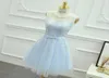 Lovely Sky Light Blue Homecoming Dresses Short Party Dresses Zipper Back Soft Tulle Lace Dress Real Pictures8459476