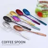 Koffiescheppen 1 st roestvrijstalen lepel Creatieve badminton Racket Ice Cream Dessert Roerende lepels theelepel keukengadget