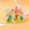 3D Puzzles 3D Puzzle Handmade DIY House Model Puzzle Children Boys and Girls Toys Paper Jigsaw Puzzle Baby Toys Christmas Gift Y240415