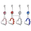 Navel Bell Button Rings Yyjff D0053 Bowknot Belly Ring Mix Colors Drop Delivery Jewelry Body Dhrai