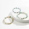 Bracelets de charme Bracelet perlé pour hommes turquoise perled 3 pièces bijoux occasionnels dernier acrylique 20 cm / 7,8 pouces Cangle à main élastique S Bangle