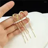 Boucles d'oreilles en peluche en métal tresse rond Cercle Drop pour femmes Golden Long Tassel Wedding Party Trendy Bijoux élégant