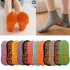 Chaussettes masculines enfants adultes anti-glip trampoline chaussette coton respirant court garçon fille danse fitness mouvement pilates ballet