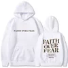 Projektant z kapturem Luxury Faith Over Fear TrackSuits Women's Pullover strój bluzy sportowe długie rękawowe dresy z kapturem sportowe