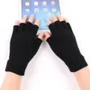 Cykelhandskar Sparsil Kvinnor Män halvfinger Cashmere Glove Kort ull stickad handledsgreet Vinter varm unisex stretch fingerlös