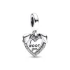 925 Silver Charm Heart Dog Double Charme Pet Pet Pipy Dog Charme Charme Fit Bracelet Femme Bijoux DIY
