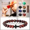 Andere armbanden mannen Natuurlijke steen Kruis Kruisarmband Onyx Meditatie Bracelet Women Yoga Jewelry Homme Pulser Lava Turquoise kralen Braceersl240415