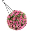 Fleurs décoratives artificielles extérieures d'herbe à balle de lustre de lustre balles topiaires fausses florales