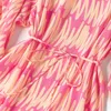 Vestidos de festa Birdtree Real Silk Silk Feminino Elegante Lanterna Manga Impressa Moda Ruffled Edge Dress 2024 Summer D43903QC