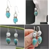 Dangle Chandelier Earrings Exquisite And Simple Inlaid Imitation Pearl Turquoise Pendant Engagement Bridal Jewelry Drop Delivery Dh2V0