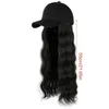 Casquettes à balle Caps de baseball avec extensions de cheveux pour femmes Chapeau long Wavy Curly Wholesale