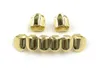 Hip Hop Hop oro bocchetta grillz set 2pcs singolo top 6 denti Grill inferiore set intero 4498000