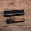Butterfly DA44 Survival Pocket folding knife Wood handle Black Titanium finish Blade tactical knife EDC Pocket knives