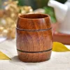 Barrel Shape Beer Tea Coffee Milk Water Cup Wooden Kitchen Bar Pub Drinkware Heat Insulation Water Cup