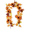 Decorative Flowers Fall Garland With Pumpkin Sunflower Decor Christmas Autumn Halloween For Home Centerpiece