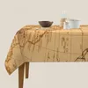 Tala de mesa linda mapa antigo Tonela de mesa Retro Design Capa Para festa de proteção contra festas de festas de festas de casamento