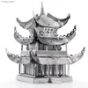 3D головоломки Yueyang Tower 3D DIY Metal Crowzle Creative Childrens Education Toys Y240415