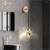 Lampe murale lampes LED modernes luxueuses diamant de luxe Crystal métallique Gold Sconce Chambre salon salle de bain
