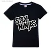 Roupas conjuntos de verão Cosplay Cosplay espião ninja top shirt shirt t-shirt algodão tshirts roupas meninas roupas para meninos tee figurmhes kawaii natal camisa t240415