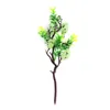 Dekorativa blommor 2024 påskdekoration ägg träd konstgjorda växtgrenar målade fågelgröna blad simulering buketter diy ornament