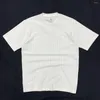 Men's T Shirts Beige Retro Collar Amekaji Short Sleeve T-shirt