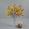 Flores decorativas Diy Floras artificiais de cerejeira Branches Buquê de casamento de noiva Fake Plant Ploth Gypophila Decor de decoração artesanal artesanal