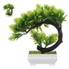 Fiori decorativi simulazione bonsai decorazione albero desktop modella in plastica in vaso falso artificiale