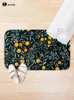 Badmatten sinaasappels op zwarte mat poster badkamer tapijten