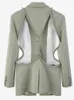 Twotwinstyle sexy blazer blazer con diamante backer da donna con manicotto lungo maniche lunghe maniche per donna