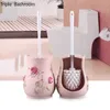 Reinigung der Bürsten Toilettenharz Cleanin Pinsel Set Europäisches Badezimmerzubehör Toilettenpinsel Haushalt mit Halter Set Floor-Standin L49