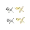 Boucles d'oreilles Stud Women Cross Brings dans le vrai Lover de Lover's Lover Bijoux Drop 925 Sterling