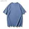 メンズTシャツ2023サマーメンズソリッドカラーTシャツCASUAショートスリーブクラシックTシャツメンコットススーパーサイズヒップホップトップTシャツS-5XL YQ240415