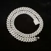 8mm Iced Out VVS Moissanite Cuban Link Chain Men and Women s Sier Hip Hop Jewelry Diamond Test Halsband