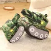 Pluche poppen nieuwe creatieve tank auto pluche poppen simulatie peluche speelgoed nieuwigheid pluche speelgoed gevuld zacht kussen verjaardag cadeau voor jongens kinderen y240415