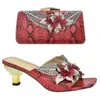 Dress Shoes Arrival And Bag For Party Wedding Italian Women Decorated With Rhinestone Africa Shoe Bags Set