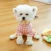 Psa odzież Pet Pajama kombinezon kawaii ubrania dla małych psów shih tzu chihuahua cat kombinezon w kratę szczeniąt ubrania ropa para mascotas