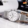 Montre-bracelets Zeppelin Luxury Match's Watch allemand Chronograph Quartz Business Affense en acier inoxydable décontracté étanche