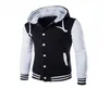 Swagwhat Hoodies Hoodies Hooded Striped Patchwork Baseball Jacket Sweatshirts College Varsity Coats mince Hoodie Men Vêtements LJ2008267385692