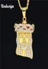 Colliers de pendentif UoDesign Hip Hop Iced Out Crystal Jesus Christ Piece Face Pendants Pendants Gold Chain for Men Bijoux7973774