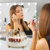 Förvaringslådor toalettbordslåda 360 graders rotation hudvård produkt rack modet plast makeup arrangör för kosmetisk läppstift fodral