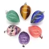 Decorative Figurines 25mm Water-Drop Shape Pendant Natural Healing Stone Crystal For Making Necklace Charm Gem Jewelry Accessory Love Gifts