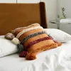Cuscino decorazione bohémien copertina trapuntata a strisce colorate spogliare il soggiorno decorazione della camera da letto