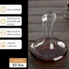 Decanter de vinho personalizado Crystal Base Base de vidro de vidro arremessador Ultra Elegant Design Easy Pout Slited Spout por 1100ml 37oz 240415