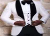 New Groom Tuxedos Groomsmen Red White Black Shawl Lapel Man Suit Wedding Men039s Blazer Suits Custom Made JacketPantsTi8896717