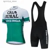 サイクリングジャージーセットCaja Rural Summer Summer Cycling Jersey Sets Maillot Ciclismo Hombre Men Cycling Clothing Short Seve Seve Seve Seve Seve Bib Bib Bike Jersey L48