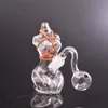 Nieuwe aankomst Cartoon Glass beker Bong rookpijp voor droge kruiden tabak met 14 mm mannelijke glazen oliebrander pijp honingraat PERC sexy dab rig bong