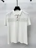 Men's Polos High End Brand Fashion Jacquard Polo Shirt Short Sleeved 2024 Summer Cool And Comfortable Casual Light Luxury T-shirt